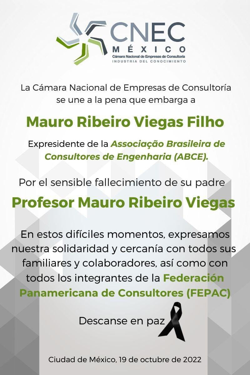 En CNEC lamentamos el fallecimiento del Profesor Mauro Ribeiro Viegas 